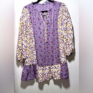 NWOT CHICSOUL Patchwork Blouse -‎ 1X